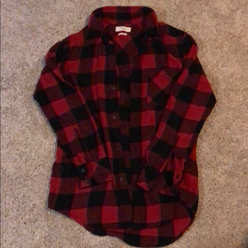 Red and black check flannel